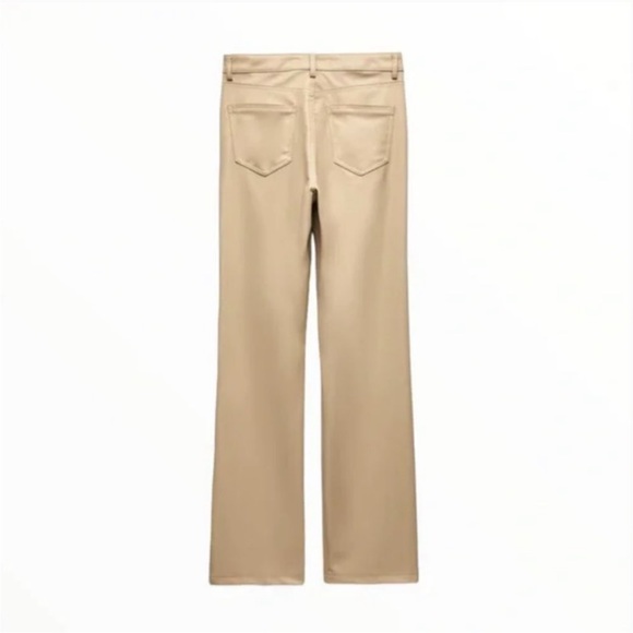 Zara Tan Leather Pants - Picture 11 of 11